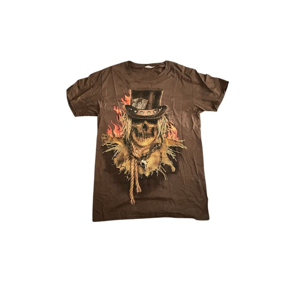 HAPPY HALLOWEEN SKULL GRAPHIC SHIRT